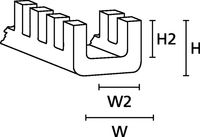 HellermannTyton G51P-C-PE-NA Stootrand Wit per meter - thumbnail