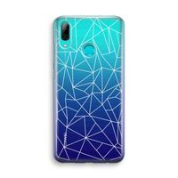 Geometrische lijnen wit: Huawei P Smart (2019) Transparant Hoesje