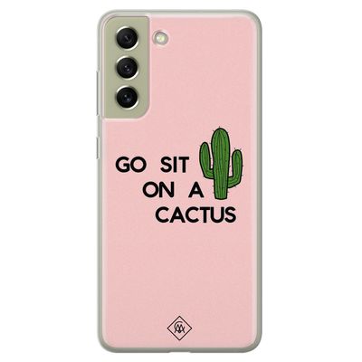 Samsung Galaxy S21 FE siliconen hoesje - Go sit on a cactus