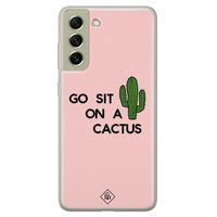 Samsung Galaxy S21 FE siliconen hoesje - Go sit on a cactus