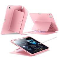 iPad Pro 13" (2024) Flip Magnetic Case with Pencil Holder - Pink