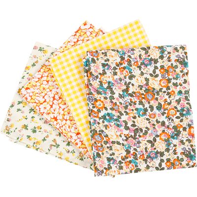 Creativ Company Patchwork stof geel 45x55cm, 4st.