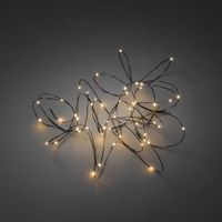Mini LED Kerstverlichting voor binnen 100 lampjes extra warm wit 10 meter zwart