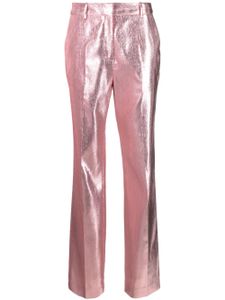 Rabanne pantalon de tailleur à effet métallisé - Rose