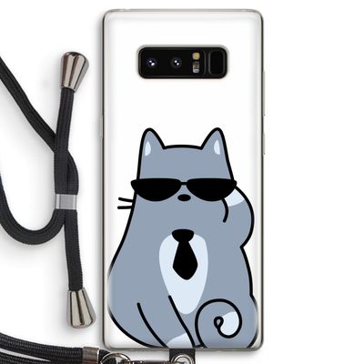 Cool cat: Samsung Galaxy Note 8 Transparant Hoesje met koord