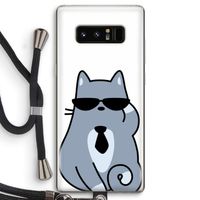 Cool cat: Samsung Galaxy Note 8 Transparant Hoesje met koord