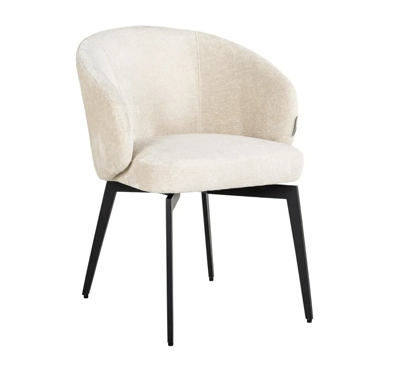 Stoel Amphara White Chenille
