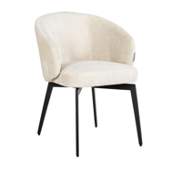 Stoel Amphara White Chenille