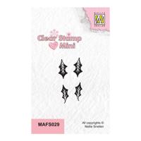 Nellie's Choice • mini clear stempels holly leaves