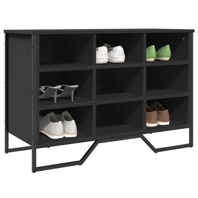 VidaXL Schoenenkast 90x38x61,5 cm bewerkt hout zwart