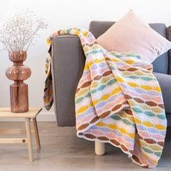 Haakpatroon Yarn and Colors Stripy Waves Blanket