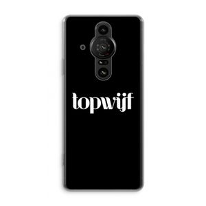 Topwijf Zwart: Sony Xperia Pro-I Transparant Hoesje