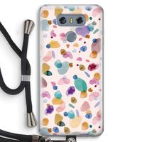 Terrazzo Memphis Pink: LG G6 Transparant Hoesje met koord