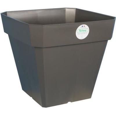 RIVIERA Soleilla bloempot - Vierkant - 40 x 40 cm - Glitterig grijs