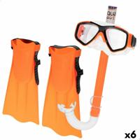 Duikbril met Snorkel en Zwemvliezen Colorbaby (6 Stuks)