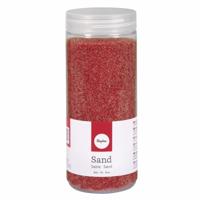Hobby Fijn decoratie zand korrels - rood - 475 ml - zandkorrels - knutselmateriaal