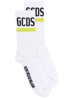 GCDS chaussettes en maille intarsia - Blanc