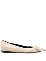 Sergio Rossi SR1 3D-detail leather flats - Tons neutres