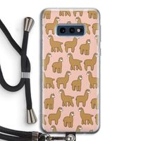Alpacas: Samsung Galaxy S10e Transparant Hoesje met koord