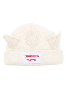 Charles Jeffrey Loverboy bonnet Crown en maille épaisse - Blanc