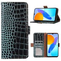 Crocodile Series Honor X8 Wallet Leren Hoesje met RFID - Groen