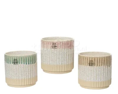 Bloempot Spring Keramiek Ø13cm Assorti 1st