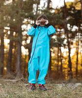 Waterproof Softshell Overall Comfy Ice Blue Jumpsuit - thumbnail