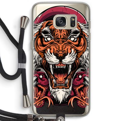 Tiger and Rattlesnakes: Samsung Galaxy S7 Transparant Hoesje met koord