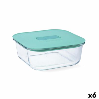Hermetische Lunchtrommel Luminarc Joy Blauw Glas 1,1 L (6 Stuks)
