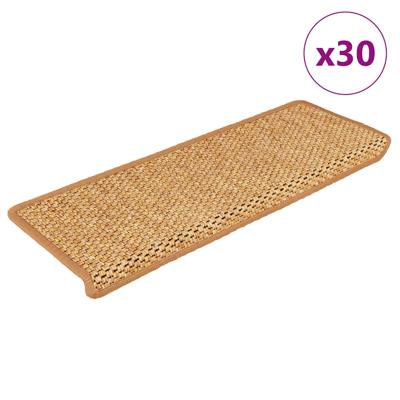 Trapmatten zelfklevend 30 st sisal-look 65x21x4 cm oranje