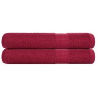 Handdoeken 2 st 100x200 cm 360 g/m 100% katoen bordeauxrood
