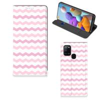 Samsung Galaxy A21s | Hoesje met Magneet | Waves Roze