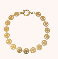 Bonnie Studios smiley armband goud