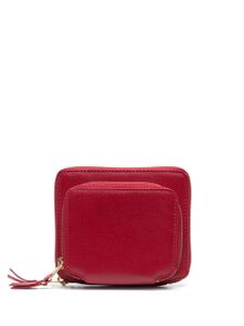 Comme Des Garçons Wallet portefeuille en cuir à poche externe - Rouge