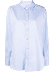 Tibi chemise en coton à manches longues - Bleu