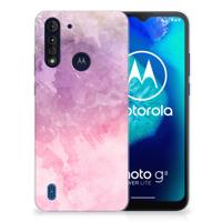 Smartphone hoesje Motorola Moto G8 Power Lite Pink Purple Paint
