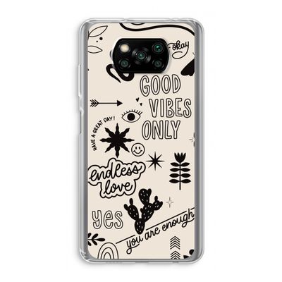 Good vibes: Xiaomi Poco X3 Pro Transparant Hoesje