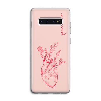 Blooming Heart: Samsung Galaxy S10 4G Transparant Hoesje