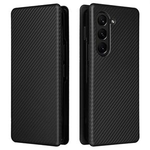 Samsung Galaxy Z Fold5 Flip Hoesje - Koolstofvezel - Zwart