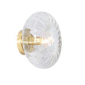 QAZQA Art Deco wandlamp goud met glas - Ayesha