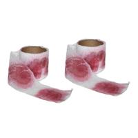 Bloederig verband 94 cm - 2x - Verbandrollen met bloed - Halloween/horror decoratie