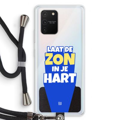 Laat de zon in je hart: Samsung Galaxy S10 Lite Transparant Hoesje met koord