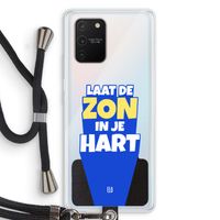 Laat de zon in je hart: Samsung Galaxy S10 Lite Transparant Hoesje met koord