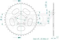 ESJOT Chain wheel 415 41z steel black