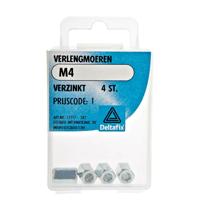 Verlengmoer staal verz m8 - Deltafix