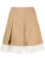 Marni minijupe à plis - Marron