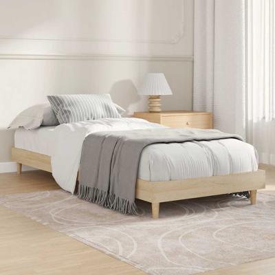 Bedframe zonder matras hout sonoma eikenkleurig 75x190 cm