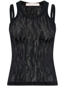 Dion Lee débardeur à motif camouflage - Noir