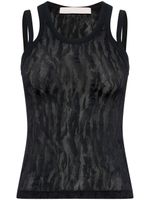 Dion Lee débardeur à motif camouflage - Noir