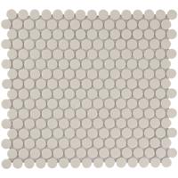 The Mosaic Factory London Mozaiek Tegel Rond - Wit Porselein Ongeglazuurd, R11 315x294 mm